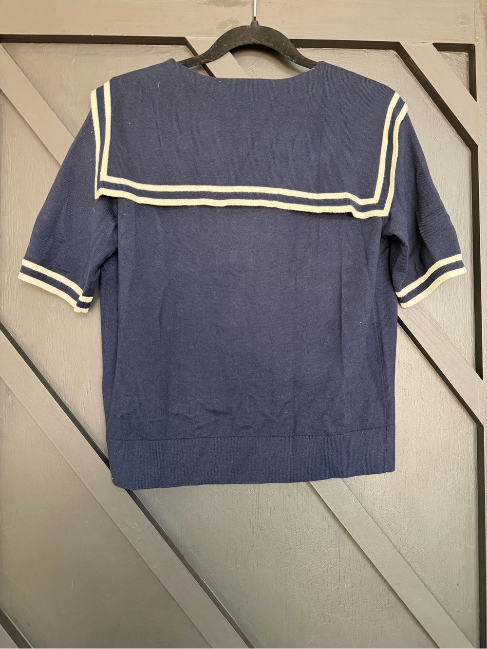 Boden Sailor Collar Sweater in Navy, Size Small - Picture 8 of 10